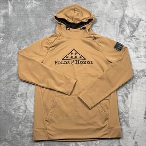 UNRL x Folds of Honor Crossover Hoodie Performance Brown Small America Patriot